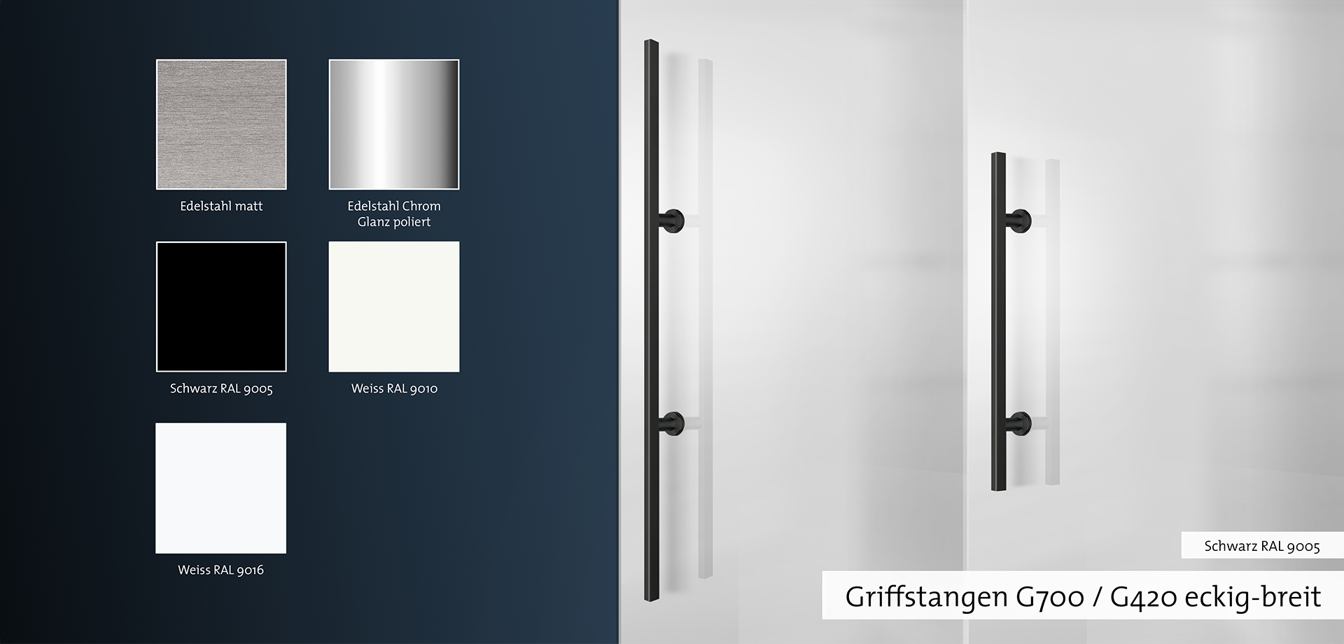 Griffstangen G700 / G420 eckig-breit