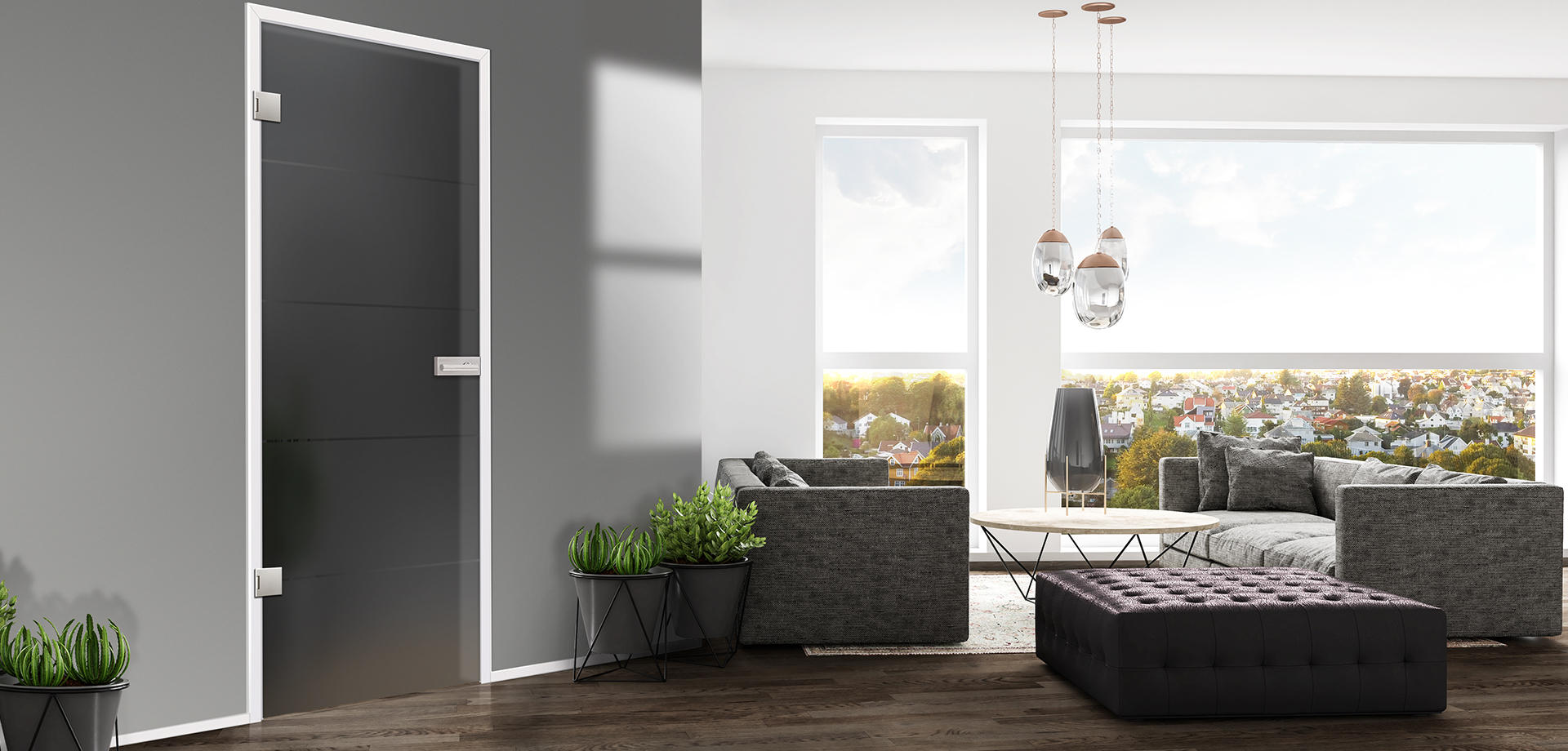 Atos Typ 101 Lava Grey, Streifen klar/ Fläche matt